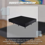 Palermo King Ensemble Bed Base Midnight Black Linen Fabric - Extra Image
