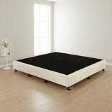 Palermo King Ensemble Bed Base Platinum Natural Sand Linen Fabric
