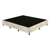 Palermo King Ensemble Bed Base Platinum Natural Sand Linen Fabric - Front View