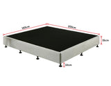 Palermo King Ensemble Bed Base Platinum Light Grey Linen Fabric - Extra Image