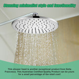 200mm Shower Head Round Chrome Showerhead - Top-Down View
