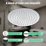 300mm Shower Head Round 304SS Chrome Showerhead - 45-Degree Angle