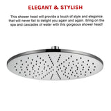 300mm Brass Shower Head Round Chrome Showerhead - Low Angle