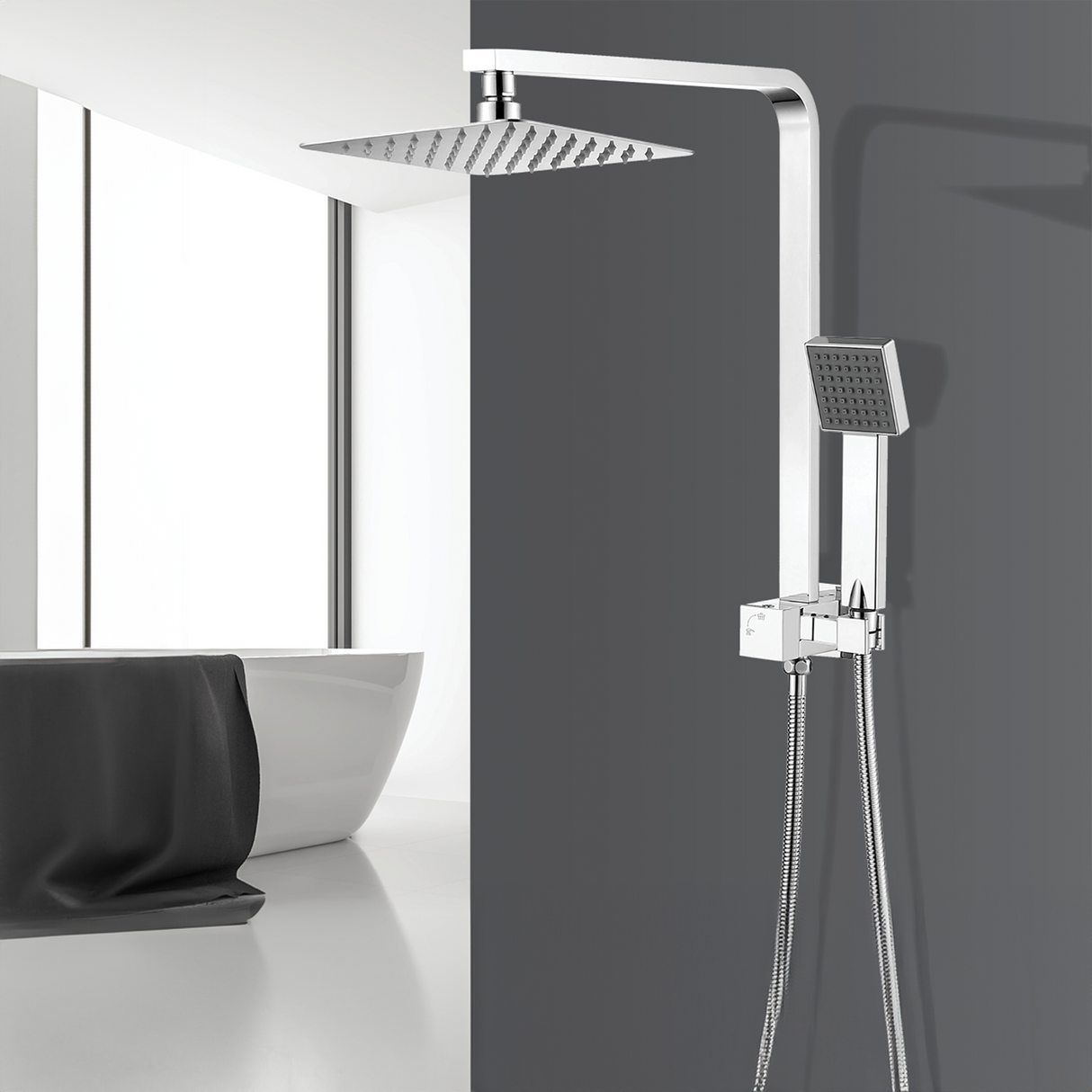 2-in-1 Massage Hand Shower & Head Tap Bathroom Mixer