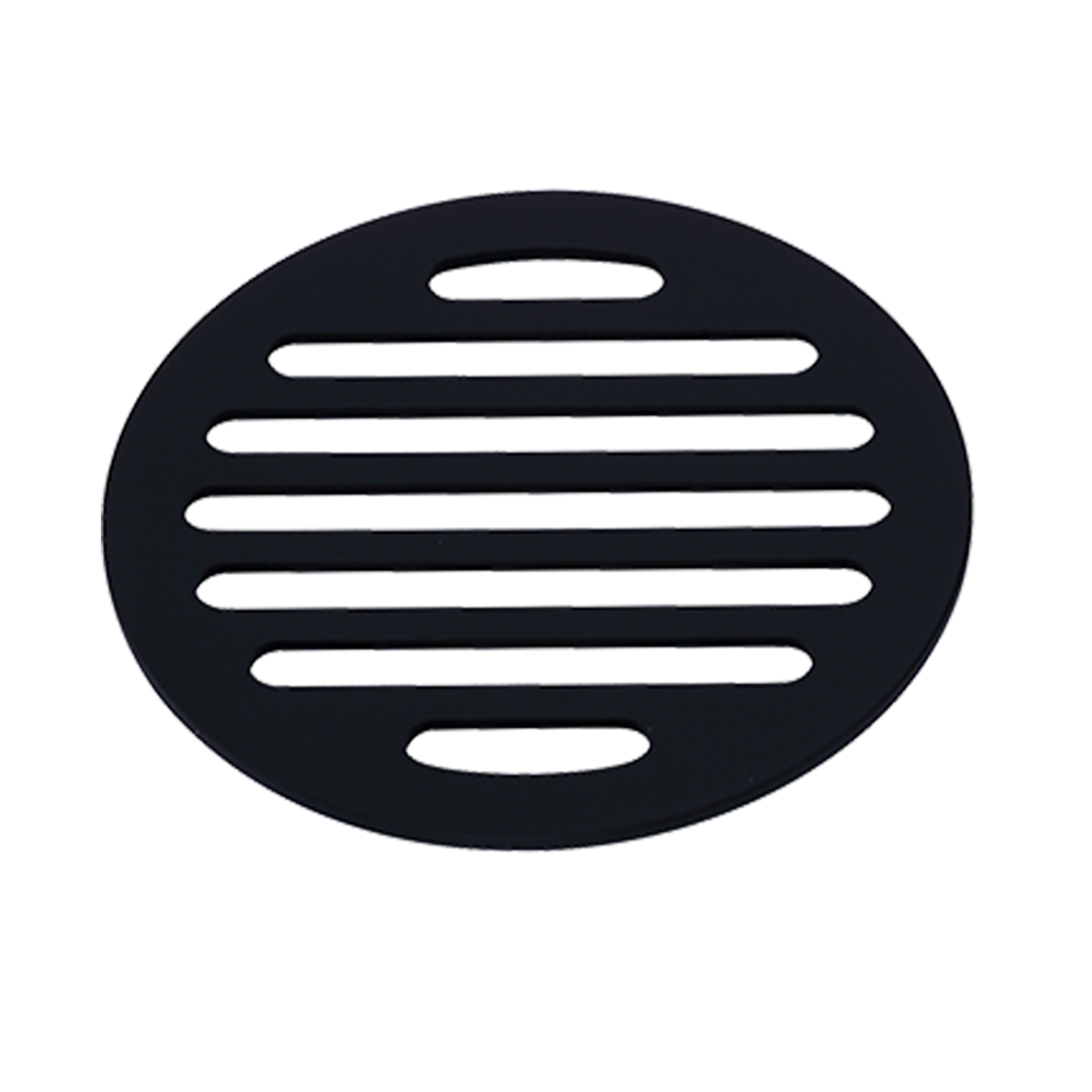 Square Black Floor Grate Drain 110 mm Full Brass Construction