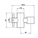 20mm Replacement Solid Brass Slide Rail Bracket Slider - Extra Image