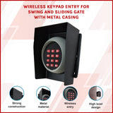 Wireless Keypad Entry For Swing And Sliding Gate with Metal Casing - Rear View