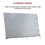 4.6m Caravan Privacy Screen Side Sunscreen Sun Shade for 16' Roll Out Awning - Close-Up Angle