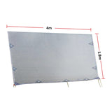 4m Caravan Privacy Screen Side Sunscreen Sun Shade for 14' Roll Out Awning - Low Angle