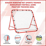 100x100cm Soccer Rebound Net Trainer &ndash; Football Rebounder for Practice & Training