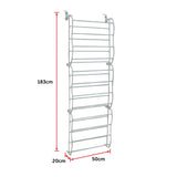 36 Pair Shoe Holder Organiser Over The Door Hanging Shelf Rack Storage Hook - Extra Image