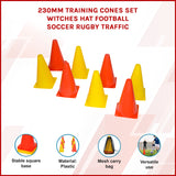230mm Training Cones Set Witches Hat Football Soccer Rugby Traffic - Front View