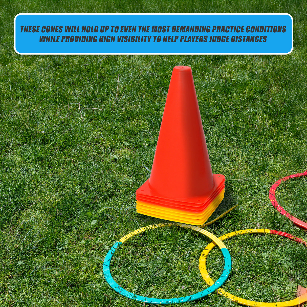230mm Training Cones Set Witches Hat Football Soccer Rugby Traffic
