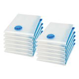Vacuum Bags Clothes Sealed Clothing Bag Travel Compact Storage Space Saver x12 - Side View