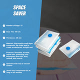 Vacuum Bags Clothes Sealed Clothing Bag Travel Compact Storage Space Saver x12