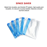 Travel Space Saver Saving Hand Roll Up Roller Seal No Vacuum Storage Bag x20 - Extra Image