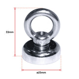 12Kg SALVAGE Strong MAGNET N52 Neodymium Eyebolt Circular Ring - Extra Image