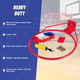 Pro Size Wall Mounted Basketball Hoop Ring Goal Net Rim Dunk Shooting Outdoor - Top-Down View