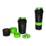 2x Protein Shaker Bottle Set &ndash; 3-in-1 Smart Blender Mixer Cup for Gym & Fitness