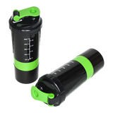 2x Protein Shaker Bottle Set &ndash; 3-in-1 Smart Blender Mixer Cup for Gym & Fitness