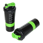 2x Protein Shaker Bottle Set &ndash; 3-in-1 Smart Blender Mixer Cup for Gym & Fitness