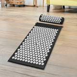 Massage Acupressure Yoga Mat With Pillow Sit Mats Cut Pain Stress Soreness - Front View