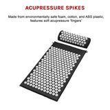 Massage Acupressure Yoga Mat With Pillow Sit Mats Cut Pain Stress Soreness - Close-Up Angle