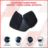 Adjustable Elbow Brace Support - Tennis Elbow, Arthritis - Front View