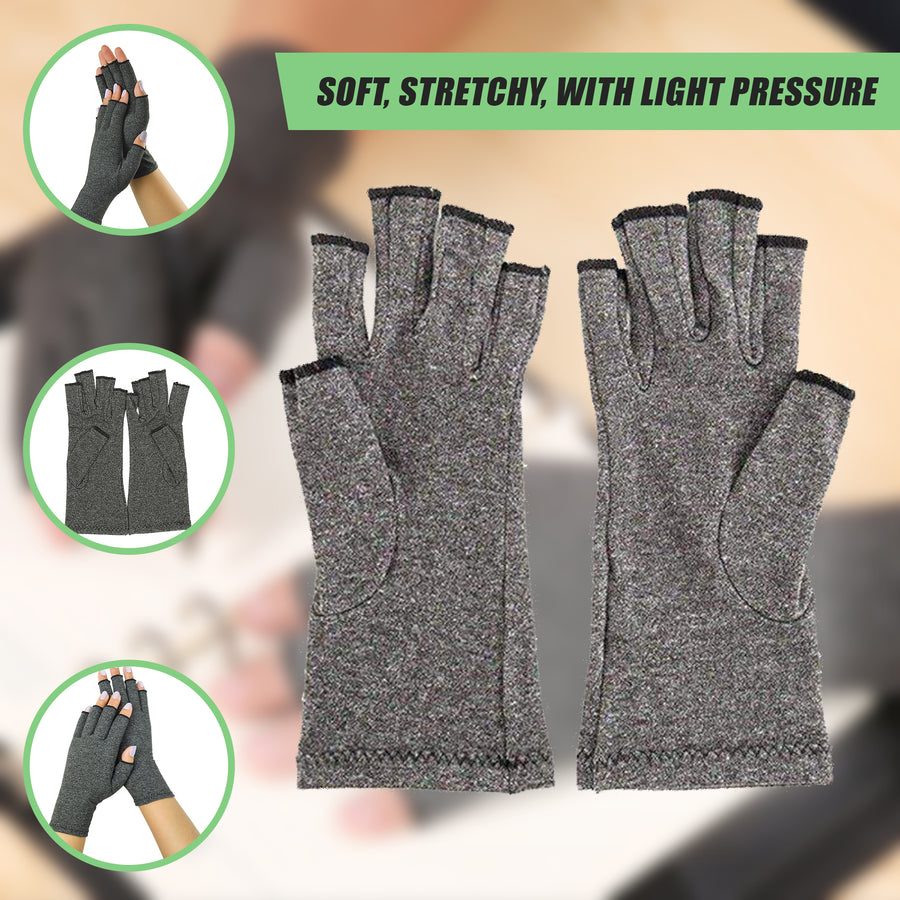 Arthritis Gloves Compression Joint Finger Hand Wrist Support Brace - Medium