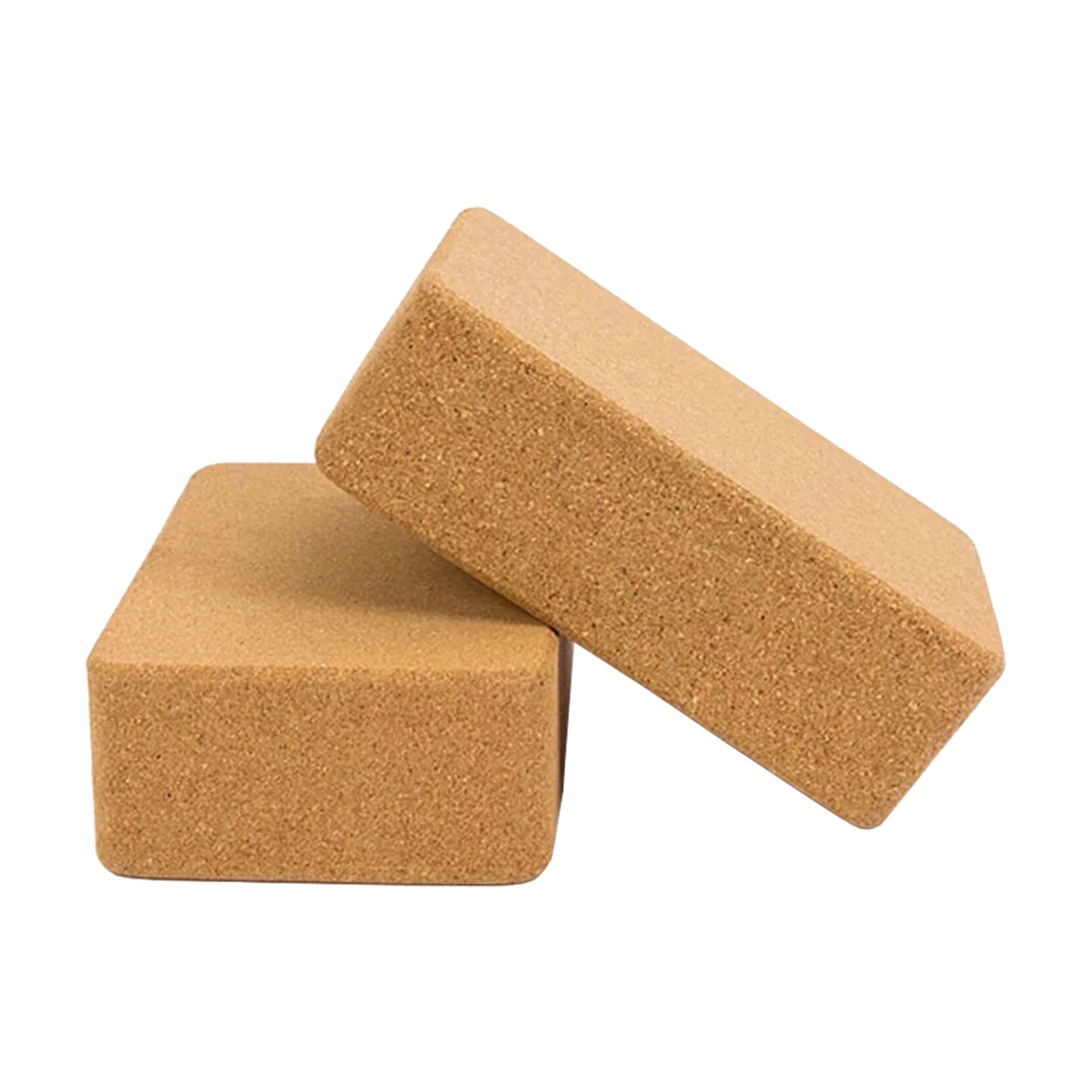 2 x Cork Yoga Block Organic Yoga Prop Accessory Exercise Brick