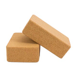 2 x Cork Yoga Block Organic Yoga Prop Accessory Exercise Brick
