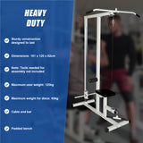 Home Fitness Multi Gym Lat Pull Down Workout Machine Bench Exercise - Rear View