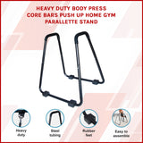 Heavy Duty Parallette Bars &ndash; Push Up & Core Strength Training Stands for Home Gym - Side View