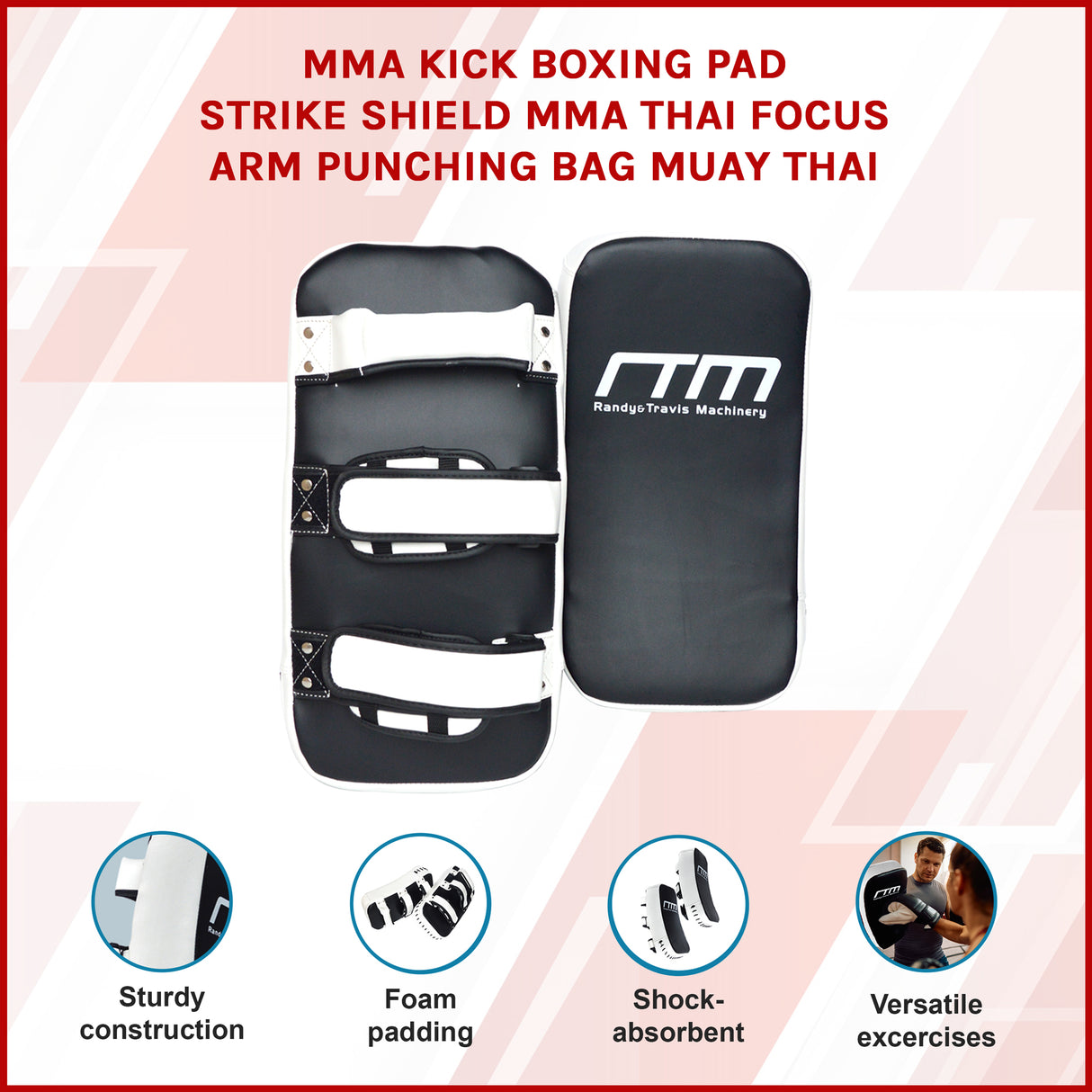 MMA Kick Boxing Pad Strike Shield &ndash; Muay Thai Focus Punching Pad Training Gear