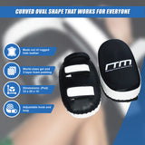 MMA Kick Boxing Pads Curved Strike Shield Muay Thai Punching Focus Pad - Close-Up Angle