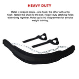 Weight Lifting Belt Gym Back Pull Up Chain Dipping Dip Body Building Training - Close-Up Angle