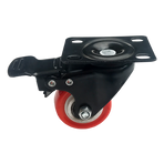 8 x 2" Polyurethane Castor Wheels - Swivel and 4 with brake