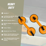 2x 100kg Aluminum Alloy Double Locking Suction Cup Glazer Glass Sucker Lifter