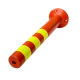 4x Plastic Traffic Bollard Barrier Post Crowd Control Safety - Side View