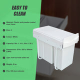 Pull Out Bin Kitchen Double Dual Slide Garbage Rubbish Waste 10L+20L - Extra Image