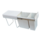 Pull Out Bin Kitchen Double Dual Slide Garbage Rubbish Waste 10L+20L - Rear View