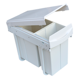 Pull Out Bin Kitchen Double Dual Slide Garbage Rubbish Waste 10L+20L - Close-Up Angle