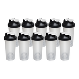 10x 700ml Protein Shaker Bottles &ndash; Gym Supplement Blender Mixer Shake Cups