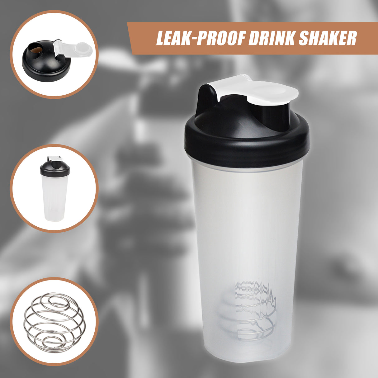 10x 700ml Protein Shaker Bottles &ndash; Gym Supplement Blender Mixer Shake Cups