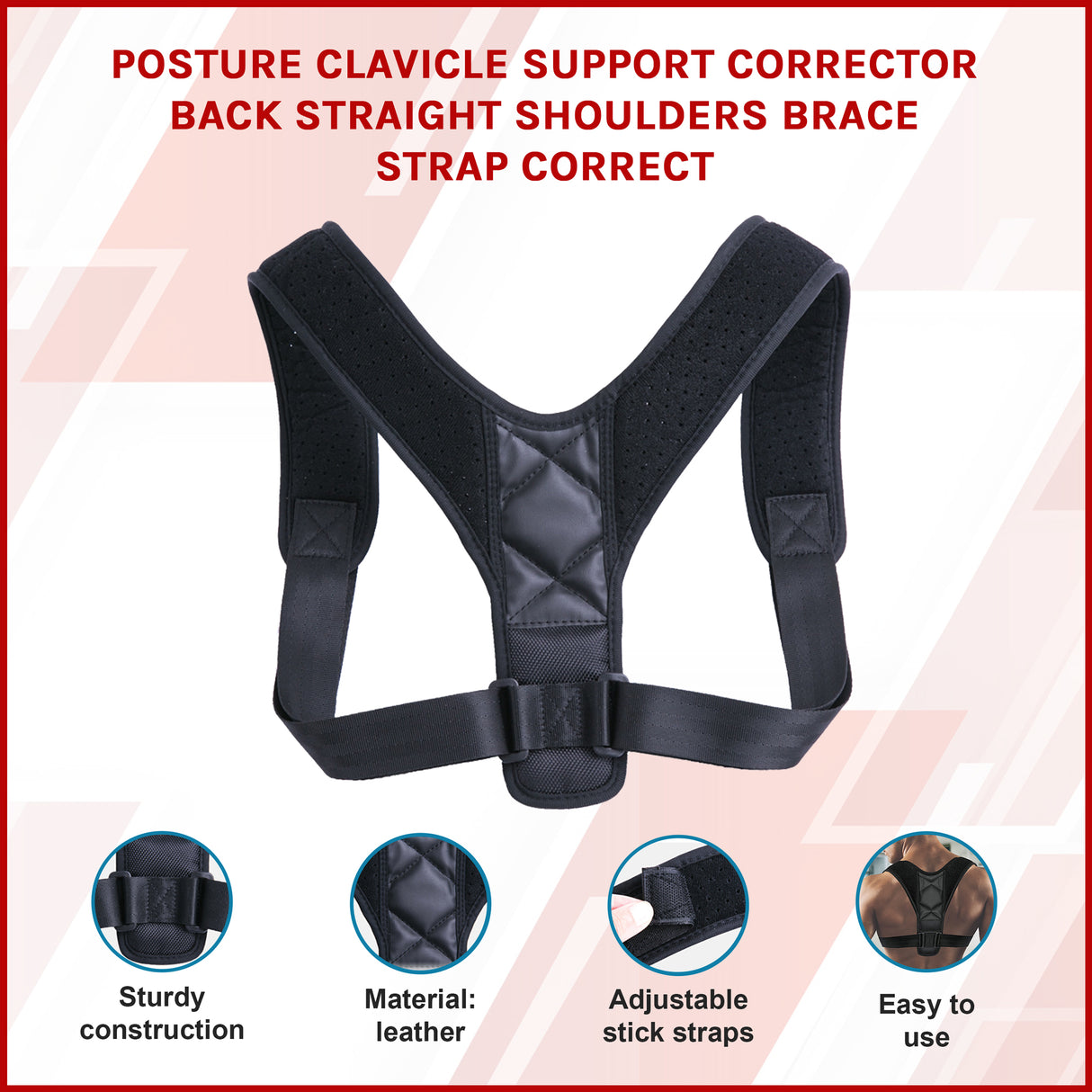 Posture Corrector Clavicle Support Back Straightener Shoulder Brace Strap
