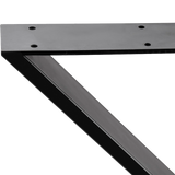 X Shaped Table Bench Desk Legs Retro Industrial Design Fully Welded - Side View