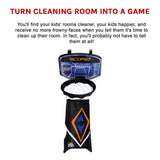 Hamper Basketball Laundry Hoop Hanging Clothes Basket Storage Kids Fun Door Bag - Low Angle