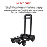Portable Cart Folding Dolly Push Truck Hand Collapsible Trolley Luggage 70Kg - Extra Image
