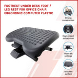 Footrest Under Desk Foot / Leg Rest for Office Chair Ergonomic Computer Plastic - Front View