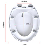 Quick Release Soft Close Toilet Seat White Bathroom Heavy Duty - Extra Image